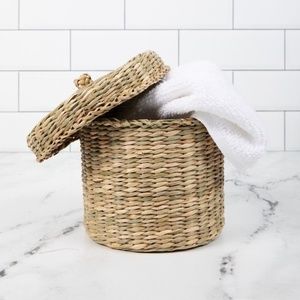Grafted by Qalara Lidded Woven Keepsake Canister